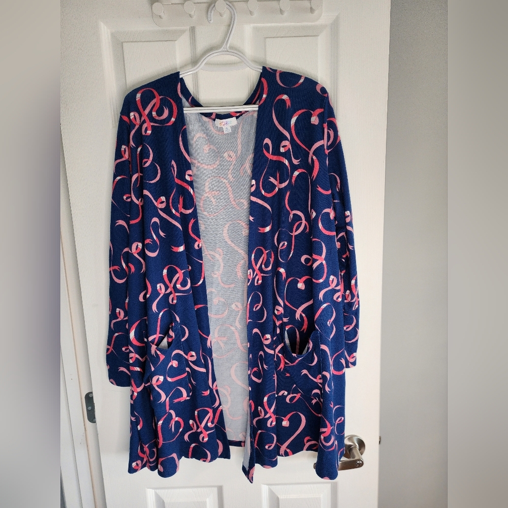 LuLaRoe Heart Ribbon Cardigan